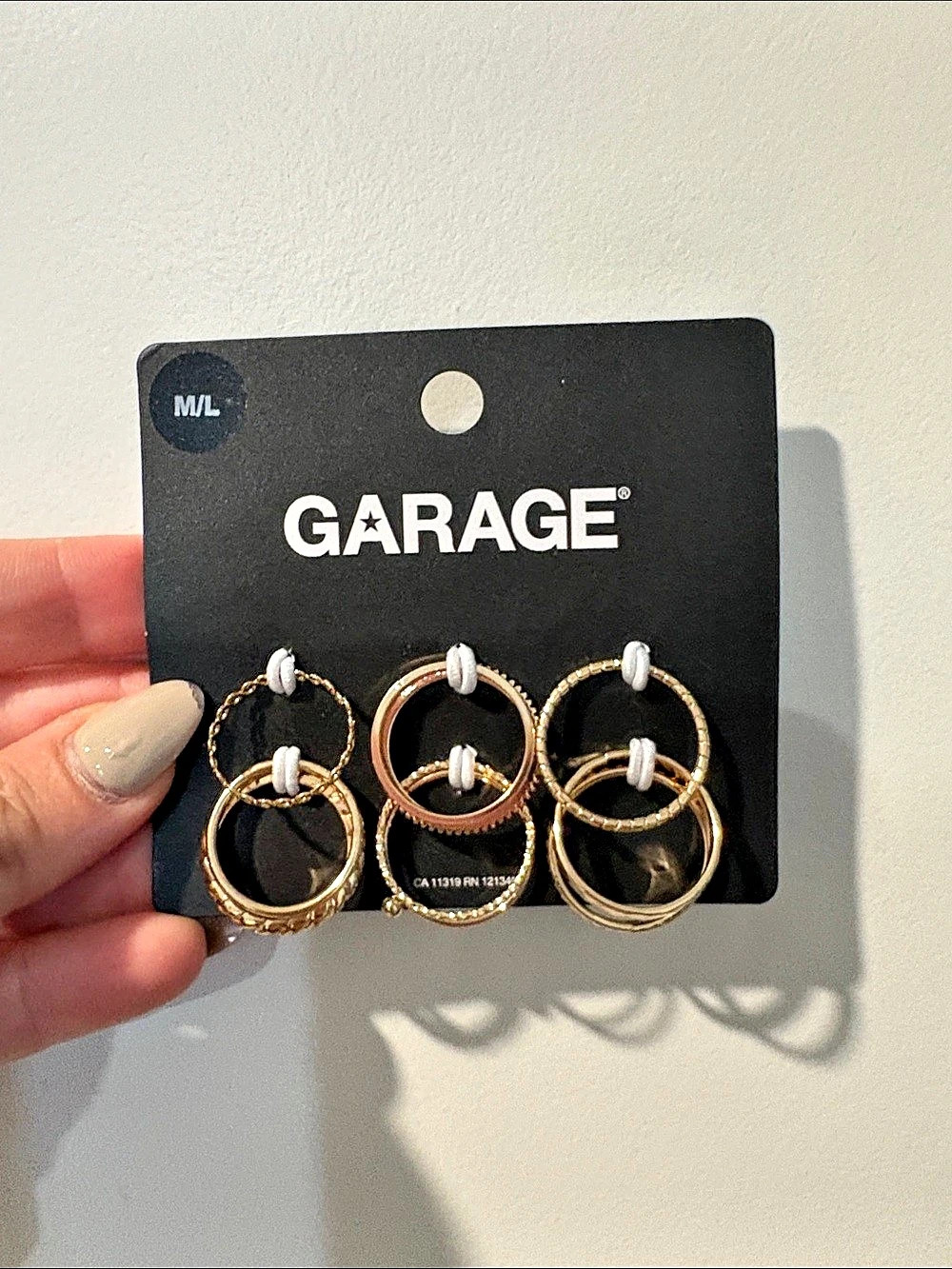 Garage Linear Simple Rings Set Gold Rings Stack — NET